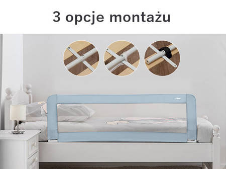 Barierka XL ochronna do łóżka dzieci 150x50cm REER